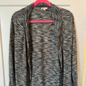 Grey Textured Lightweight Cardigan